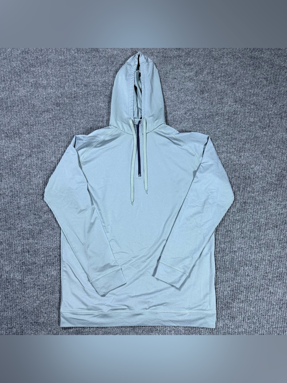 Swannies Golf 1/4 Zip Pullover Performance Hoodie Men XL Blue Sweater Vandyke